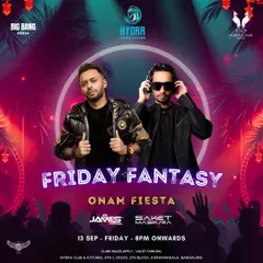 For this "Onam Fiesta," we promised a mix of Chenda beats and Bollywood hits, creating a unique fusion that celebrates the festival with a party twist.