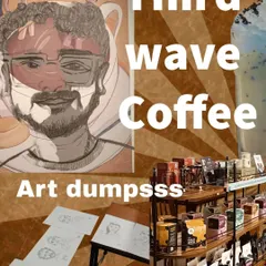 Art dumps from a fun session at Third Wave Coffee. My setup is simple and can fit into any cafe or restaurant space, as you can see from the sketches on the table.