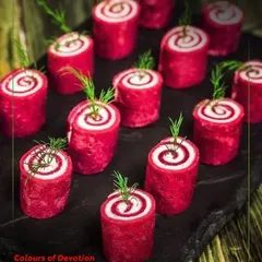 For the second day of Navratri, I created these vibrant red beetroot pinwheels to represent strength and passion, adding a special touch to the celebration.