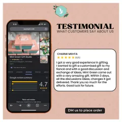 "Mint Green came out with a very amazing gift. Within 3 days, all the discussions ideas, changes it got delivered." I pride myself on being patient and delivering quickly without compromising on quality.