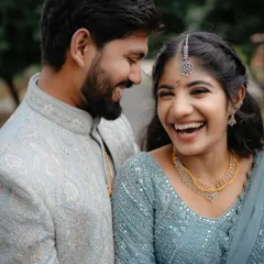 The best moments are the ones you don't plan. This candid laugh during their engagement ceremony is a perfect example of the genuine joy we love to capture. It’s these real emotions that make your story timeless.