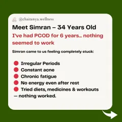 This is Simran's story. For 6 years she dealt with PCOD, irregular periods, constant acne, and chronic fatigue. She felt completely stuck after trying countless diets and medicines.