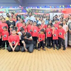 It's a full house! Our summer camp kids with their proud parents and our dedicated instructors after an amazing showcase performance.