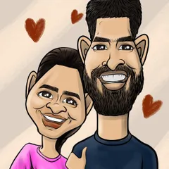 Looking for a perfect, personalized gift? I create custom digital caricatures from your photos, like this one for a lovely couple. It's a fantastic idea for anniversaries, birthdays, or just to celebrate your relationship in a unique way.