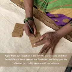 The hands of our master artisan, signing off on a new collection. From our inception in the 1970s, our artisans and their incredible skill have been at the forefront of everything we do.