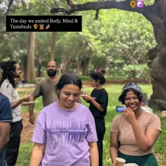 The practice doesn't end with the final asana. Some of my favorite moments are the conversations and connections we make after class, often over shared food. It's a time to unite not just body and mind, but our tastebuds too.