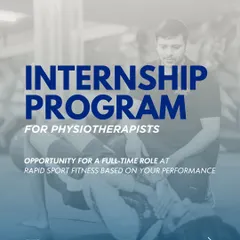 We offer a clear career pathway for aspiring professionals. This graphic announces our Internship Program for Physiotherapists, highlighting the direct opportunity for a full-time role based on performance. It’s a core part of our commitment to nurturing the next generation of sports science experts.