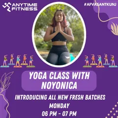 We're excited to introduce new yoga batches with our instructor, Noyonica. This poster provides all the details for members looking to join.