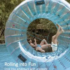 Rolling into fun with a splash. Water zorbing is a unique and hilarious activity where you can tumble and roll on the water's surface inside a giant inflatable ball.
