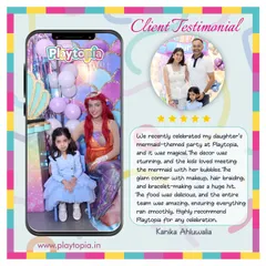 It was a pleasure to host this magical mermaid party! We're so happy to hear that the decor, food, and our mermaid entertainer made the day so special.
