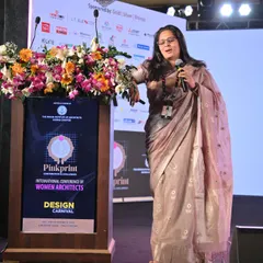 Speaking at the "Pinkprint" International Conference of Women Architects. It is crucial to have platforms like these to discuss the contributions and challenges for women in the field of architecture.