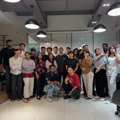A group photo from one of our advanced haircutting workshops. Our academy is a place for all beauty professionals to upskill and learn from the best in the business.