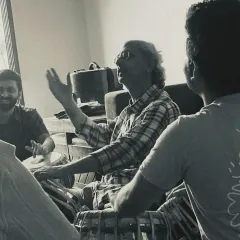 A candid moment of learning from my Guruji. Just being in his presence is a lesson in itself. The knowledge he shares is priceless.