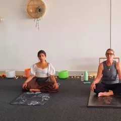 Leading a meditation session at Flow Yoga Studio in Australia. It's a joy to connect with new students and guide them through practices that bring calm and stillness to the mind.