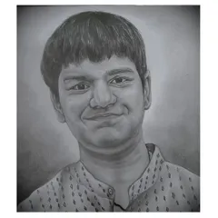 A custom graphite portrait of a young man. The focus here was on creating a soft, friendly expression with subtle shading. These pencil sketches are a great way to capture the personality of a loved one.