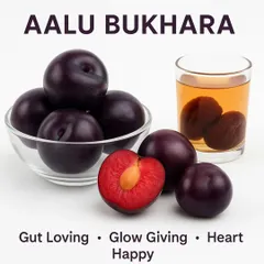 Aalu Bukhara, or plum, is a fantastic fruit for digestive health due to its high fiber content. It's also packed with antioxidants and potassium, which help control blood pressure and give your skin a natural glow.