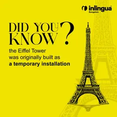 Did you know the Eiffel Tower was originally built as a temporary structure for the 1889 World's Fair? Its usefulness as a communications tower saved it from being torn down.