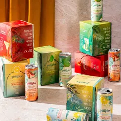 For D2C brands, we create clean, compelling product photography that showcases the entire product line. This shot for a canned cocktail brand highlights the vibrant packaging and variety, making it perfect for e-commerce sites and social media campaigns.