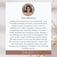 It's common for students like Sadaf to travel from other cities after not finding the quality they need locally. Her story shows the immense progress possible with the right training.