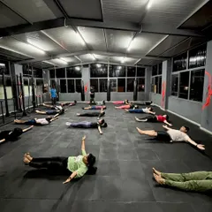 Step by step, day by day. A shot of our class working on core exercises together. This is what long-term fitness looks like.