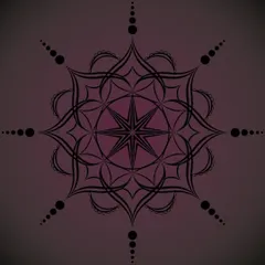A dark, intricate mandala design. Mandalas are all about finding balance and harmony, and creating them is a meditative process for me.