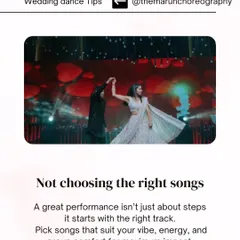 Wedding Dance Tip: A great performance starts with the right song. We help you pick tracks that suit your vibe, energy, and comfort level for maximum impact.