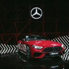 I set the stage for the Mercedes-AMG SL 55 launch. My goal here was to create a powerful, moody shot that highlights the car's aggressive design and the premium feel of the event, making the vehicle the star of the show.