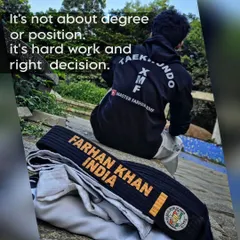 It's not about your degree or position; it's about hard work and making the right decisions. My black belt represents years of dedication to this principle.