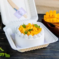 Each mango bento cake comes with its own fork, ready to be enjoyed anywhere, anytime.