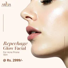The Repechage Glow Facial is specifically designed for acne-prone skin. This medi-facial helps to clarify, soothe, and balance the skin, promoting a healthier complexion.