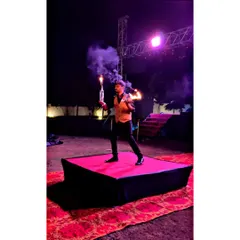 Combining skill with showmanship, our bartender performs a fire and smoke trick on a dedicated stage. We can set up these performances in various event spaces, both indoors and outdoors.
