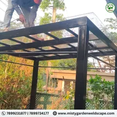 My team completing the installation of the compact sheet roof. Every panel is carefully fitted to ensure a waterproof and secure finish.