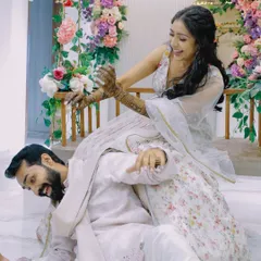 A fun and playful moment between the couple during their Mehendi event. We believe in capturing the friendship and laughter that is the foundation of a strong relationship.