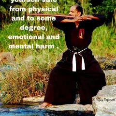 Aiki Jujutsu teaches you to protect yourself from physical, mental, and emotional harm. This stance demonstrates the grounding and stability needed to remain calm under pressure.
