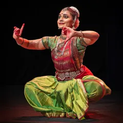 A static yet powerful pose that demonstrates the core strength and stability required in Bharatanatyam. This foundational posture, known as Araimandi, is a key focus in my basic Adavu and body conditioning classes.