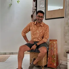 Here I am, channeling some Varnam goodness in one of our hand-block printed shirts. Our apparel range is a reflection of what I love to wear myself: easy prints and weaves that are comfortable on the skin.