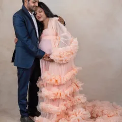 A tender embrace that says everything. We love capturing these quiet, intimate moments that show the deep bond between expecting parents.