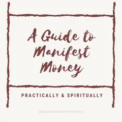 Announcing my e-book, "A Guide to Manifest Money." This guide is born from my own journey to financial freedom. It covers why manifesting is easier than you think, how to identify money blockages, and includes three specially curated money spells to get you started.