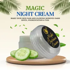My Magic Night Cream is one of my most loved products for achieving fair and glowing skin. I make it with natural ingredients like avocado, beeswax, and kesar to help reduce dark spots, pigmentation, and tan while you sleep.