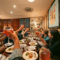 The best nights are filled with laughter, clinking glasses, and tables full of good food. This is what it's all about at my place.