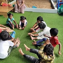 Celebrating World Yoga Day at Siksha. We guide children through simple asanas, which helps improve their flexibility, balance, and concentration. It's a wonderful way to connect mind and body.