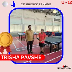 Gold for Trisha Pavshe in the U-12 category at our Inhouse Ranking tournament. Her mastery and determination were unmatched.