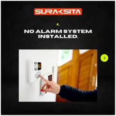 One of the most common security mistakes is having no alarm system at all. Installing a professional burglar alarm is a fundamental step in securing your home against potential threats.