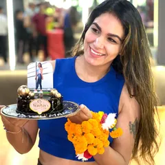 Feeling so much love and appreciation from my students. This beautiful cake and flowers on Teacher's Day really made my day.