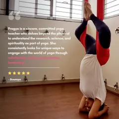 "Pragya is a sincere, committed yoga teacher who delves beyond the physical to understand the research, science, and spirituality as part of yoga." I am always looking for unique ways to engage with the world of yoga.