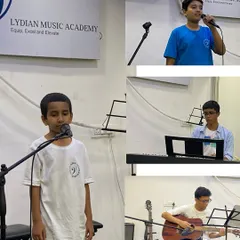 A collage from our Monsoon Performance Lab, showcasing students on vocals, piano, and guitar. These labs are a fantastic opportunity for students to perform in a relaxed setting.
