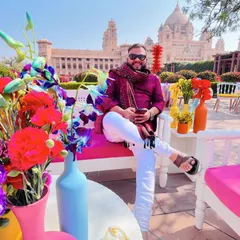Not your regular weekend. Enjoying the stunning and colorful setup for a Mehendi ceremony at the Umaid Bhawan Palace in Jodhpur.