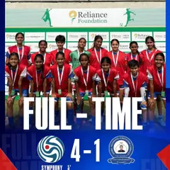 Our U17 girls' squad celebrating a powerful 4-1 victory against Fr. Agnels in the Reliance Youth League.
