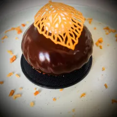 This is a chocolate caramel petit gateau made in our international desserts class. You will learn to create such beautiful, professional-quality pastries that look as amazing as they taste.