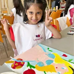 Peace, love, and paint! This birthday girl is having the time of her life at her art party. I provide customized aprons and all the supplies for a stress-free, creative celebration.